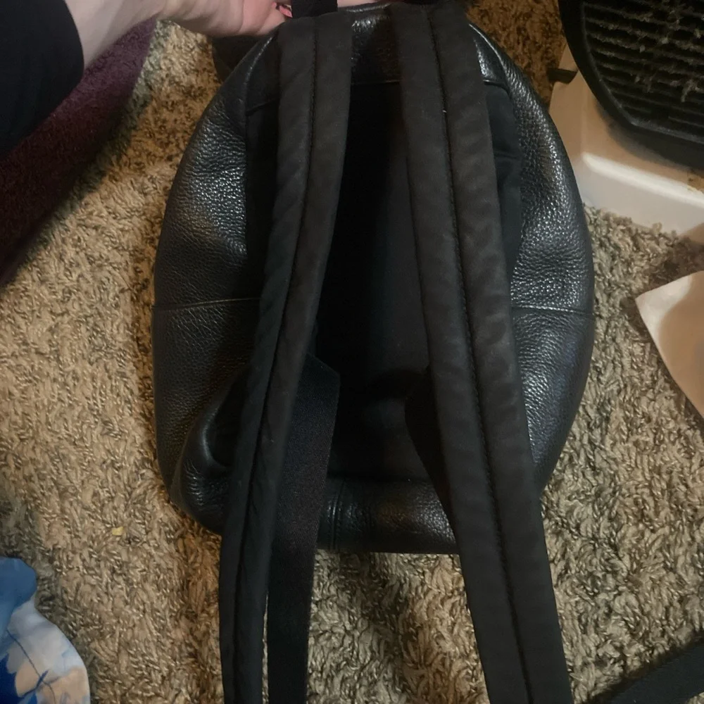 Coach Black Leather Women’s Backpack a with Gold Accents - Picture 2 of 3